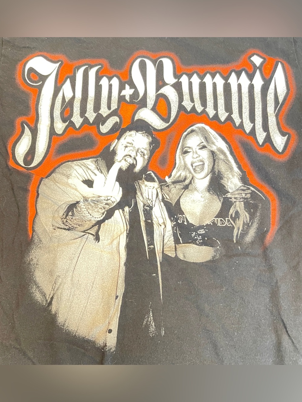Jelly Roll Bunnie Shirt Mens Medium Black Backroad Baptism Tour 2023 Concert Tee